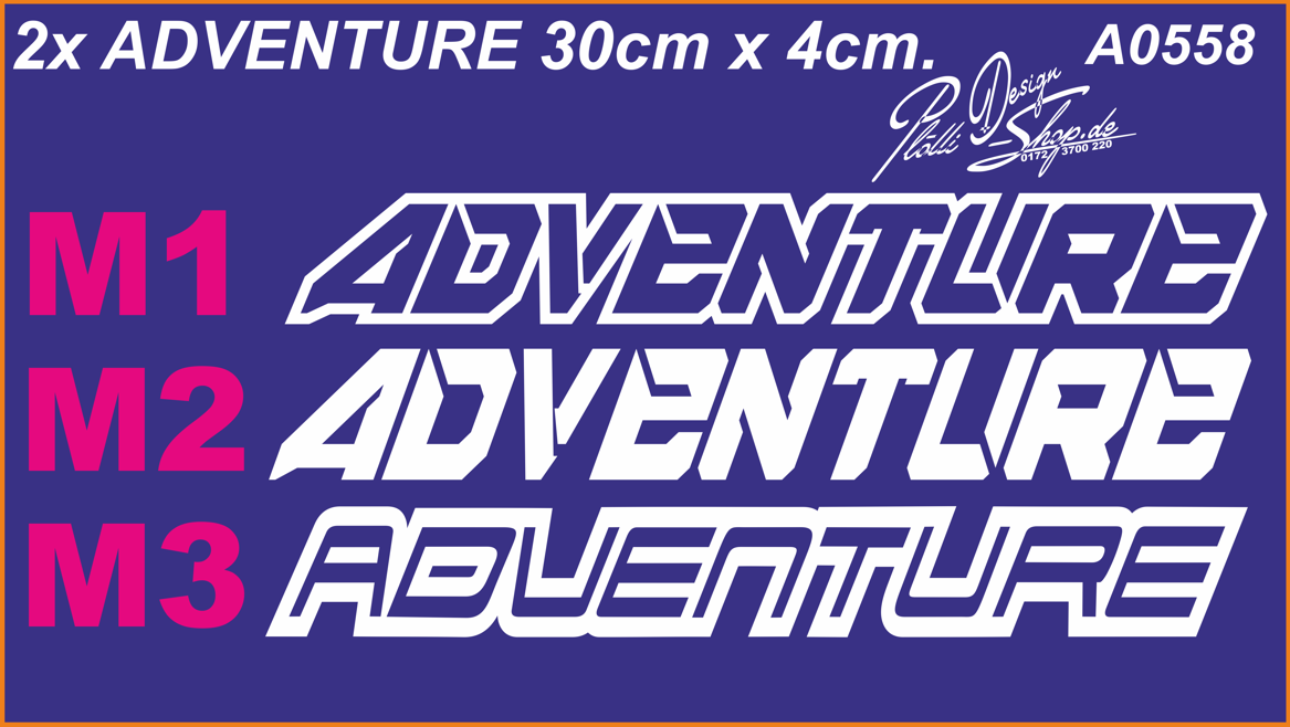 2 30 x 4cm Adventure Aufkleber Racing Motorradaufkleber Sticker passt für ktm F